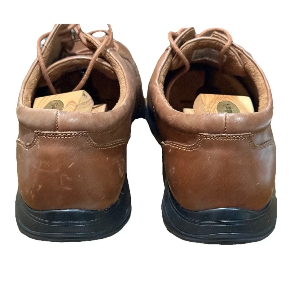 Anodyne No. 12 Brown Leather Oxfords Diabetic Orthotic Shoes‎ Men Sz 14XW EUC